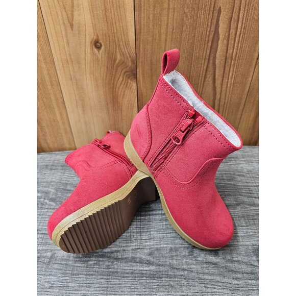 Cat & Jack Etta Red Little Girl's Booties Size 10T - Picture 1 of 9